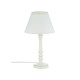Lampe bois blanc abat-jour blanc