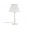 Lampe bois blanc abat-jour blanc