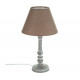 Lampe bois taupe abat-jour taupe
