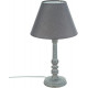 Lampe bois gris abat-jour gris