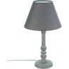 Lampe bois gris abat-jour gris