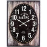 Horloge ovale bois 