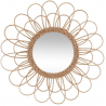 Miroir rotin fleur D56