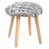 Tabouret tricot gris 