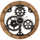 Pendule méca D58métal et bois