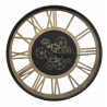 Pendule D57 méca noir et bois