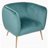 Fauteuil velours vert 