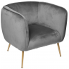 Fauteuil velours gris p.or 