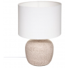 Lampe céramique blanc/rose avec abat-jour blanc
