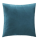 Coussin velours bulle bleu