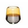 Vase verre fumé ambre h24