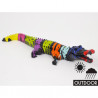 Crocodile noir trash résine L90