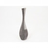 Vase rayure gris/noir H69