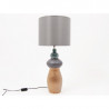 Lampe bu/ve/gr H69 abat-jour gris