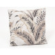 Coussin feuillage noir/beige