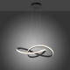 Suspension métal noir 1350lm D57