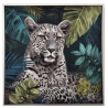 Toile fauve cadre argent bu/ve jaguar 