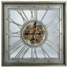 Horloge engrenage argent/or carré 80*80