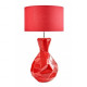 Lampe en céramique rouge abat-jour rouge H77