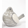 Oiseau céramique grise