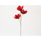 Branche fleur triple rouge