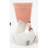 Poule pot céramique rouge ASS