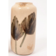 Vase beige feuilles H34