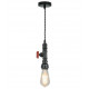 Suspension plombier indus noir rouge