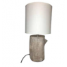 Lampe Timber abat-jour blanc