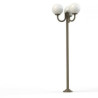 Lampadaire triple Moon boule opale  D30 
