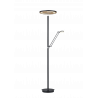 Lampadaire avec liseuse bois et noir CCT DIM 42w 4620 lm