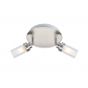 Spot 2L acier et verre IP44 rond