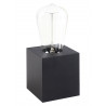 Lampe cube noir