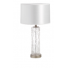 Lampe verre tube H54 n/sat abat-jour blanc