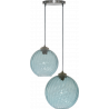 Suspension 2L verre vert d'eau / laiton D30/45