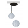 Suspension 2L verre transparent / laiton D30/45