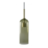 Suspension verre olive / laiton D10