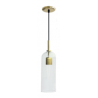 Suspension verre transparent/ laiton D10