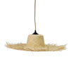 Suspension raphia naturel chapeau monture corde D42