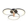 Plafonnier cercle noir/doré 2880lm
