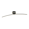 Applique ronde barre métal noir acryl CCT DIM IP44 télécommande
