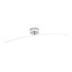 Applique ronde barre métal chrome acryl CCT DIM IP44 télécommande