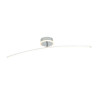 Applique ronde barre métal chrome acryl CCT DIM IP44 télécommande