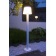 Borne blanche abat-jour opale plastique H100