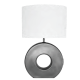 Lampe Aron gris abat-jour blanc