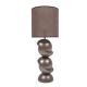 Lampe Mona marron cuivre abat-jour marron