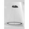 Suspension transparent/noir D58 CCT/télécommande 2266lm