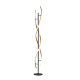 Lampadaire noir serpentin doré 2500lm dimmer