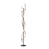 Lampadaire noir serpentin doré 2500lm dimmer