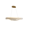 Suspension transparent/doré CCT/télécommande 2227lm